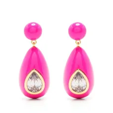 Серьги-подвески с кристаллами