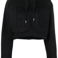 Укороченное худи с нашивкой-логотипом Укороченное худи с нашивкой-логотипом