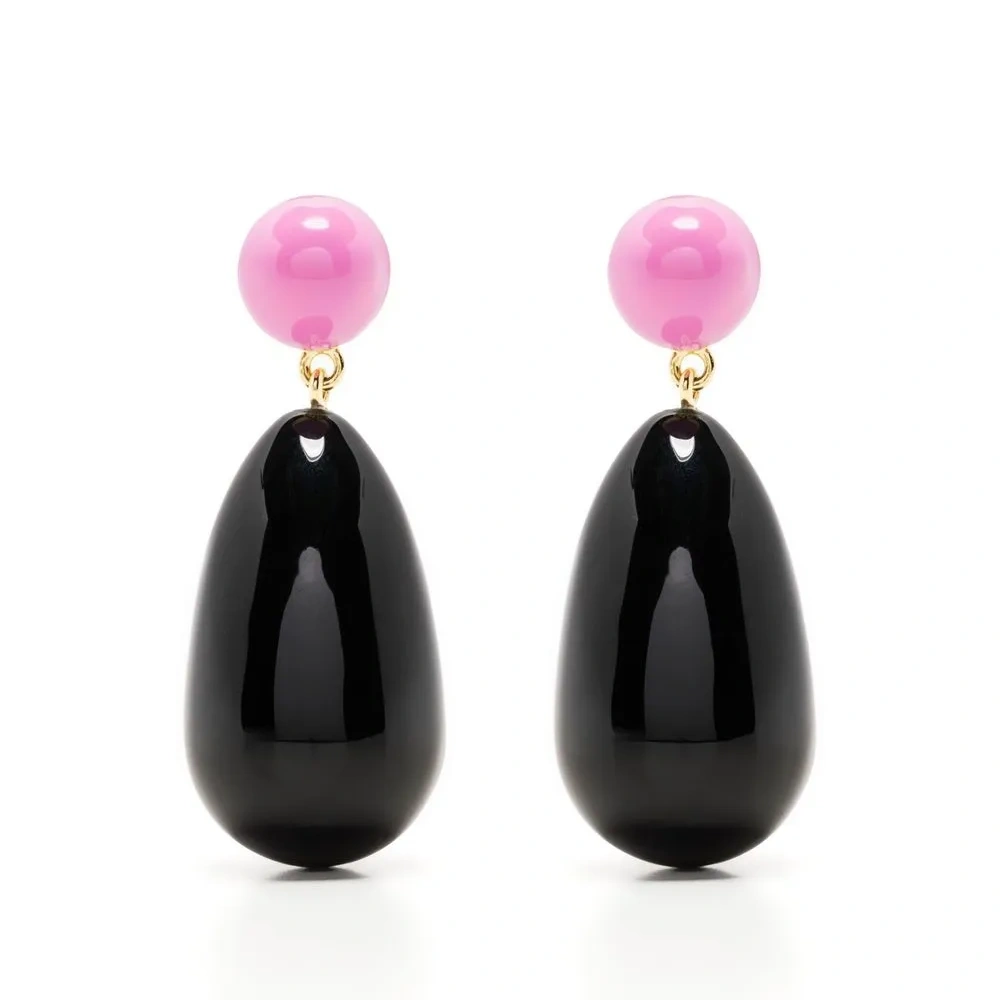 Серьги-подвески с эмалью