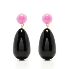 Серьги-подвески с эмалью