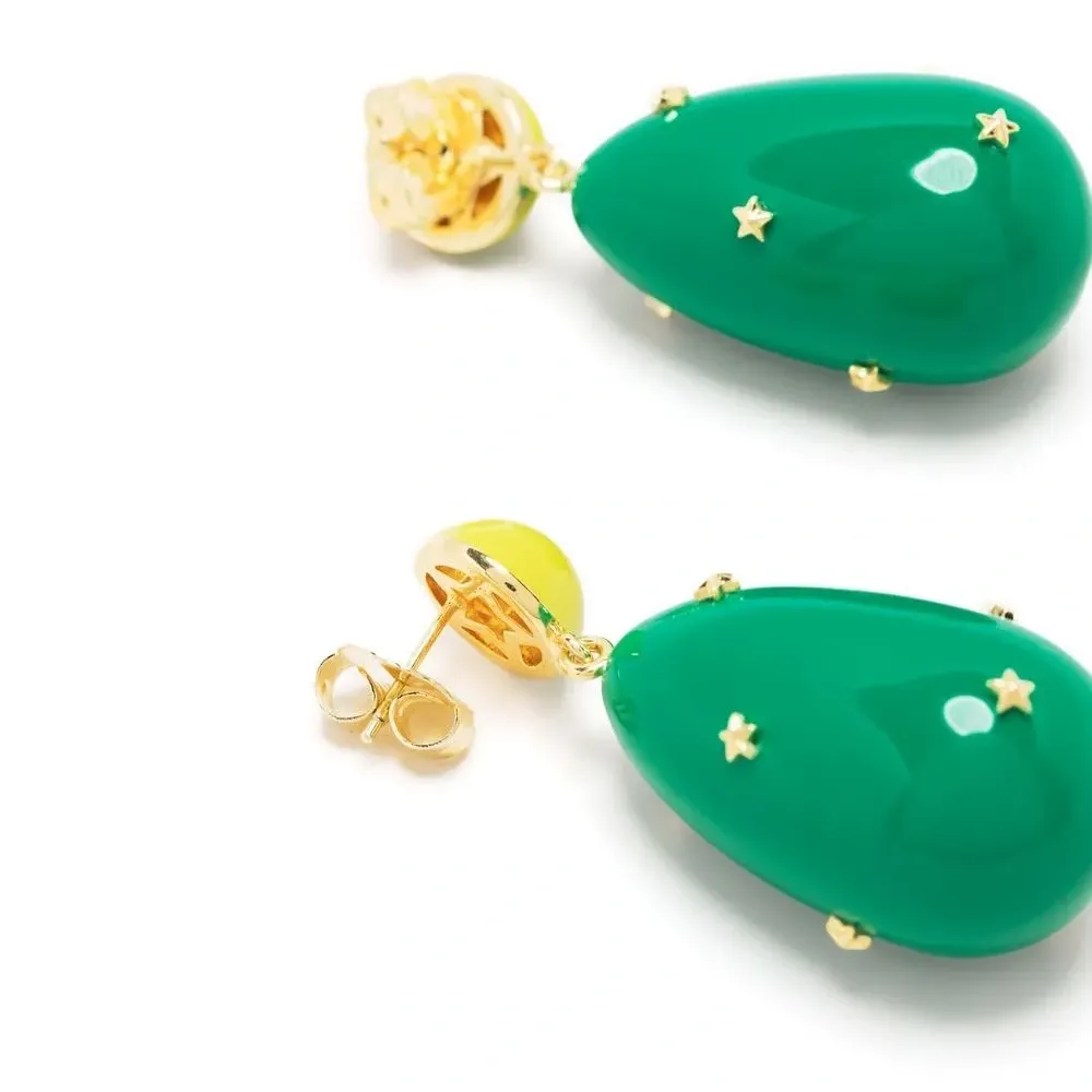 Серьги-подвески в двух тонах