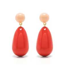 Серьги-подвески с эмалью