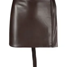 Мини-юбка с завышенной талией и поясом