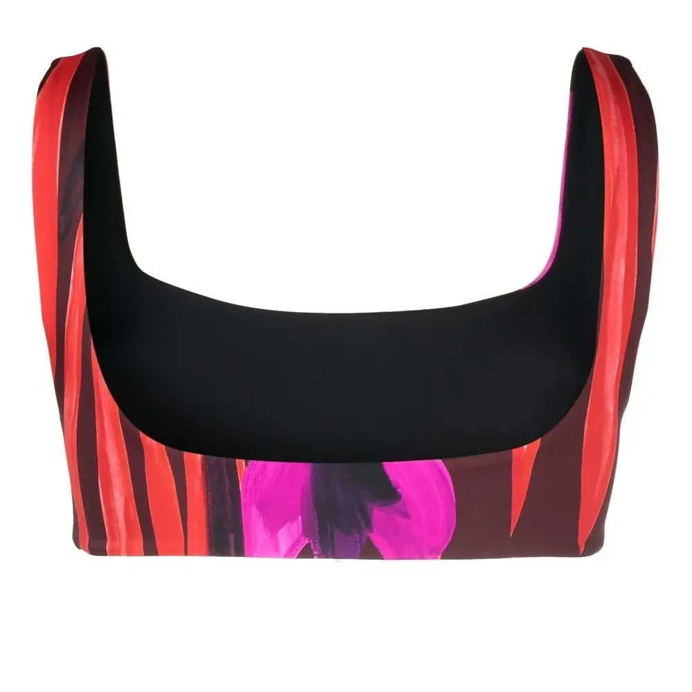 Топ бикини с U-образным вырезом и принтом