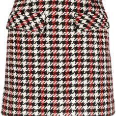 Мини-юбка А-силуэта в ломаную клетку