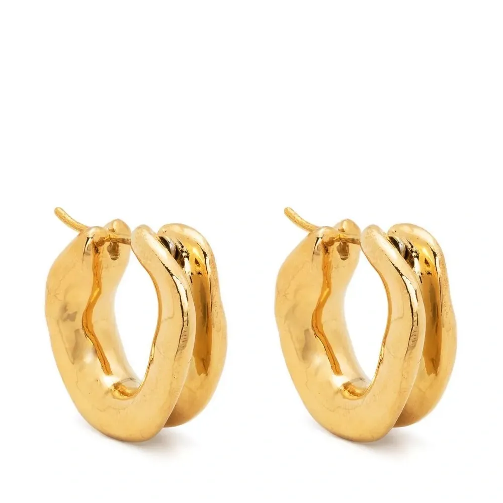 Серьги-кольца асимметричной формы