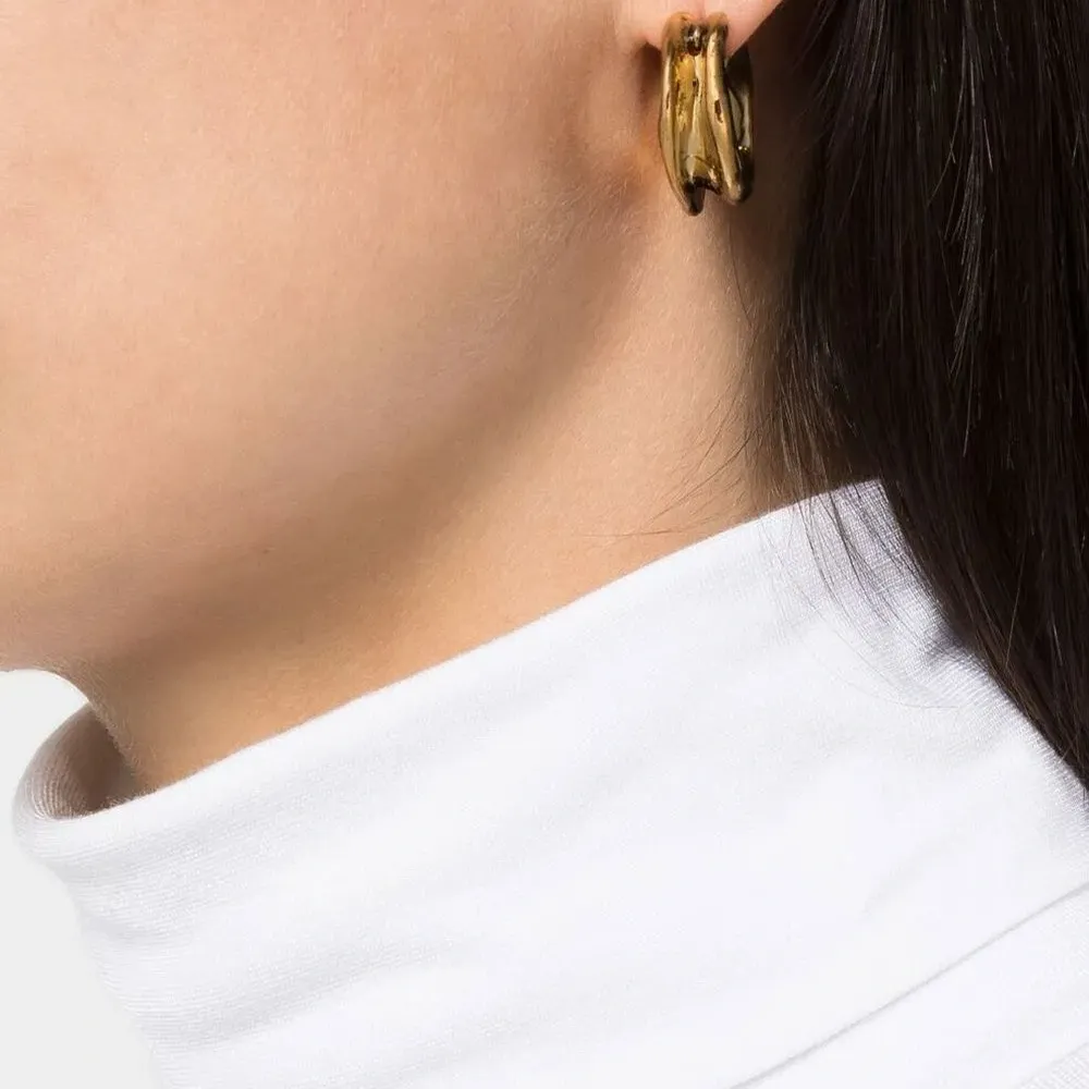 Серьги-кольца асимметричной формы