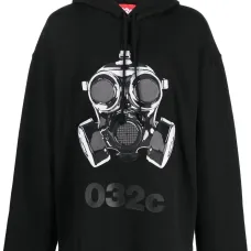 Худи с приспущенными плечами и графичным принтом