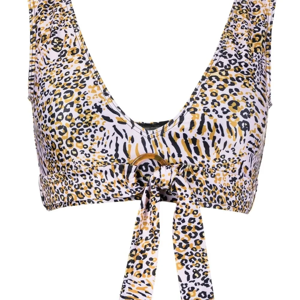 Топ бикини с леопардовым принтом