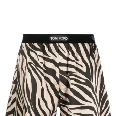 Шелковые боксеры с зебровым принтом