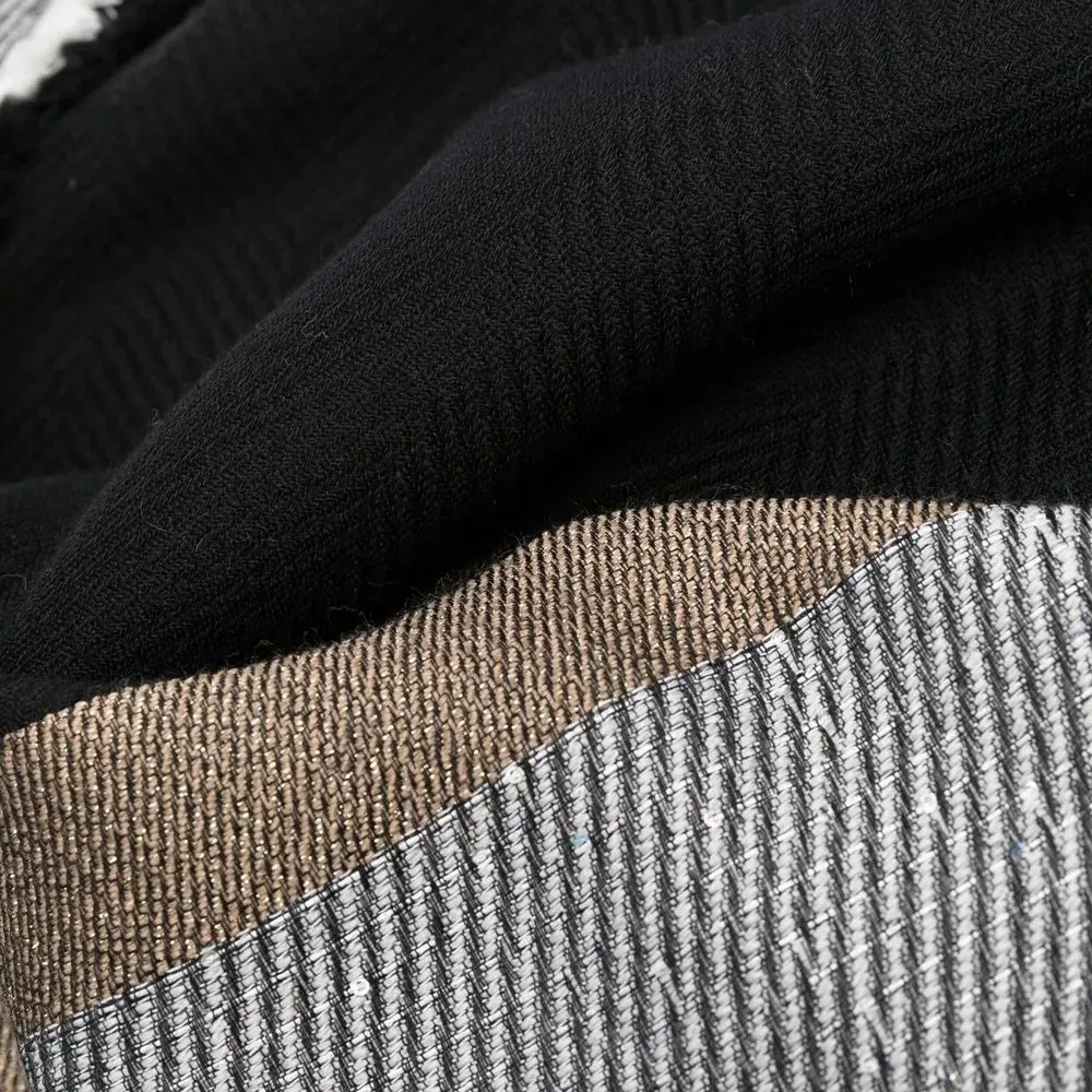 шарф в стиле колор-блок