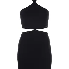 Платье мини с вырезом халтер Платье мини с вырезом халтер