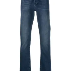 Прямые джинсы с вышитым логотипом