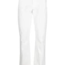 Прямые джинсы с вышитым логотипом Прямые джинсы с вышитым логотипом