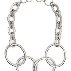Цепочка на шею с кольцами