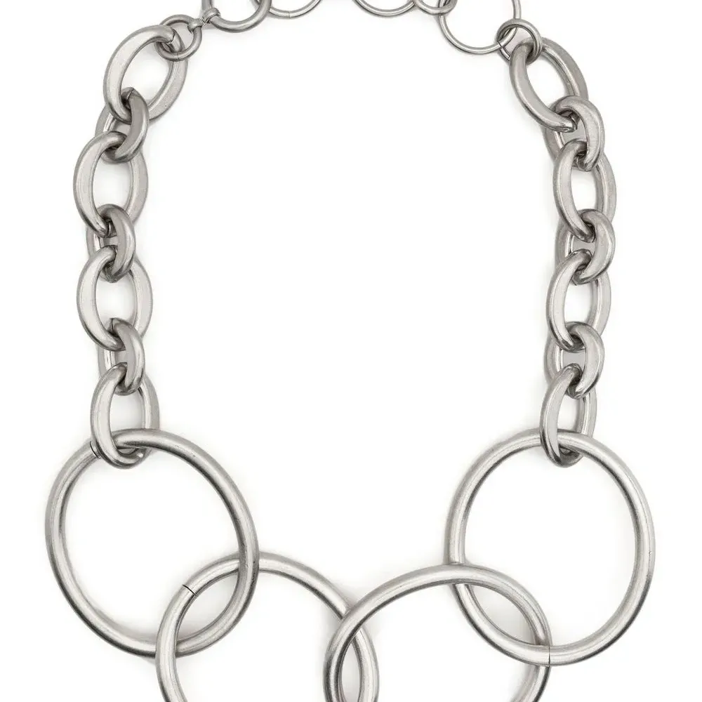 Цепочка на шею с кольцами