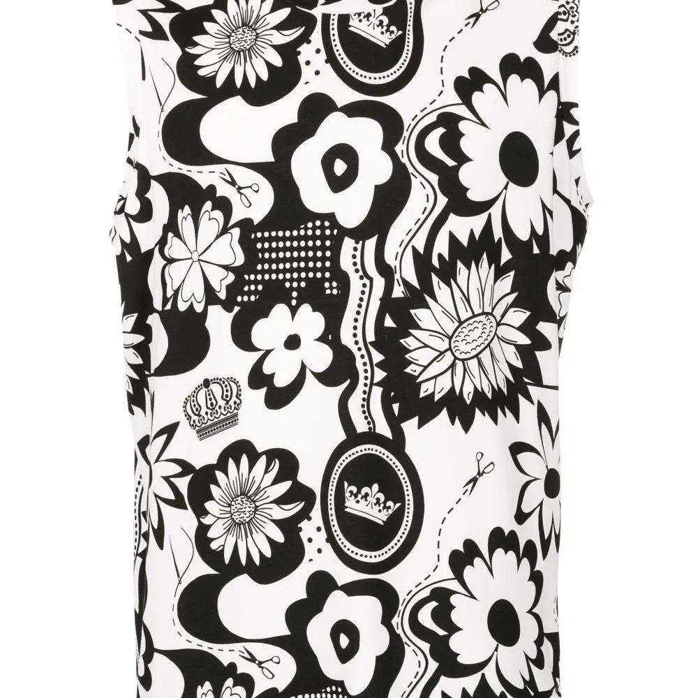 Топ без рукавов с капюшоном и графичным принтом