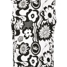 Топ без рукавов с капюшоном и графичным принтом