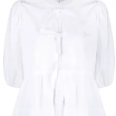 Блузка из органического хлопка с баской