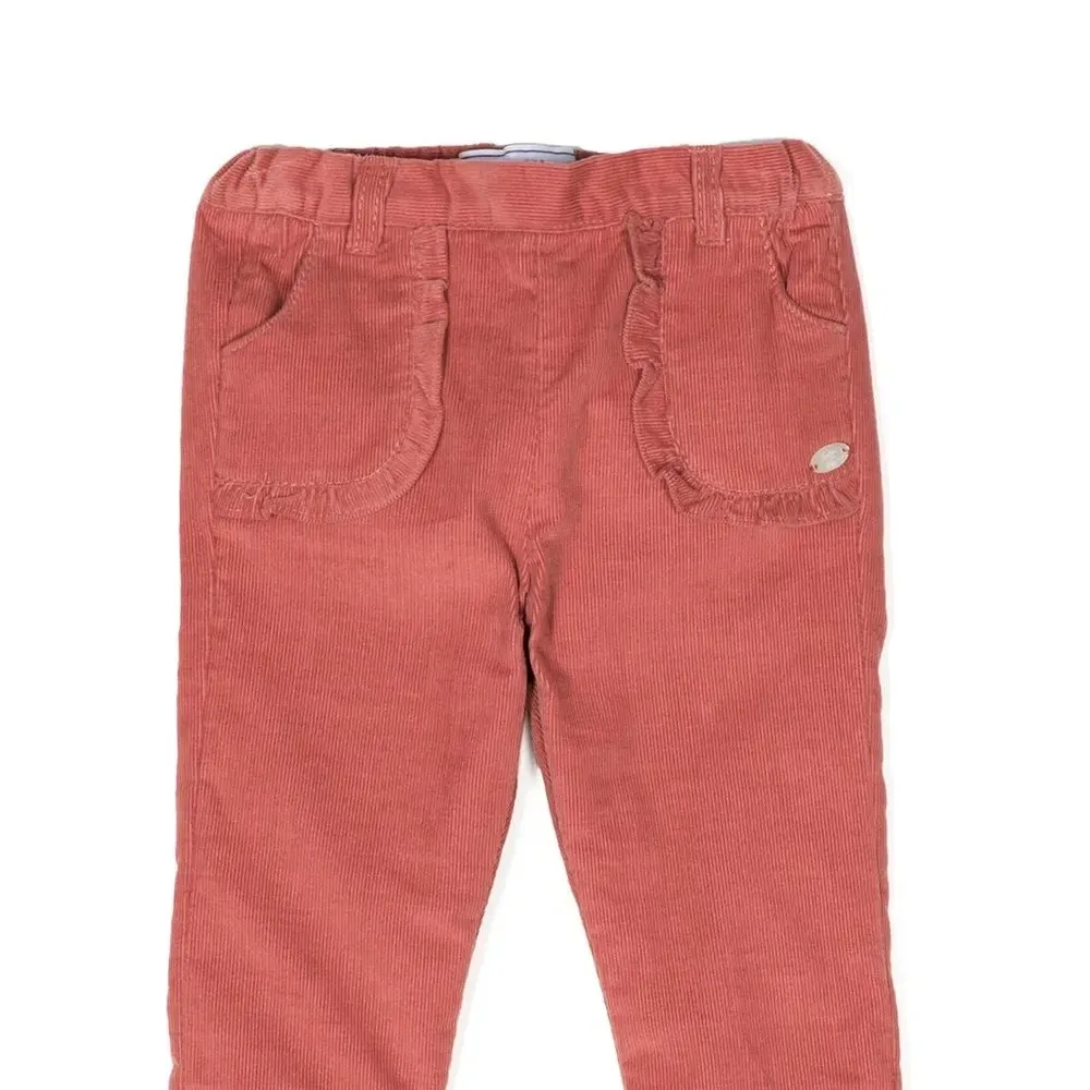 Вельветовые брюки с оборками