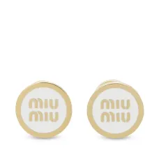 Серьги-гвоздики с тисненым логотипом