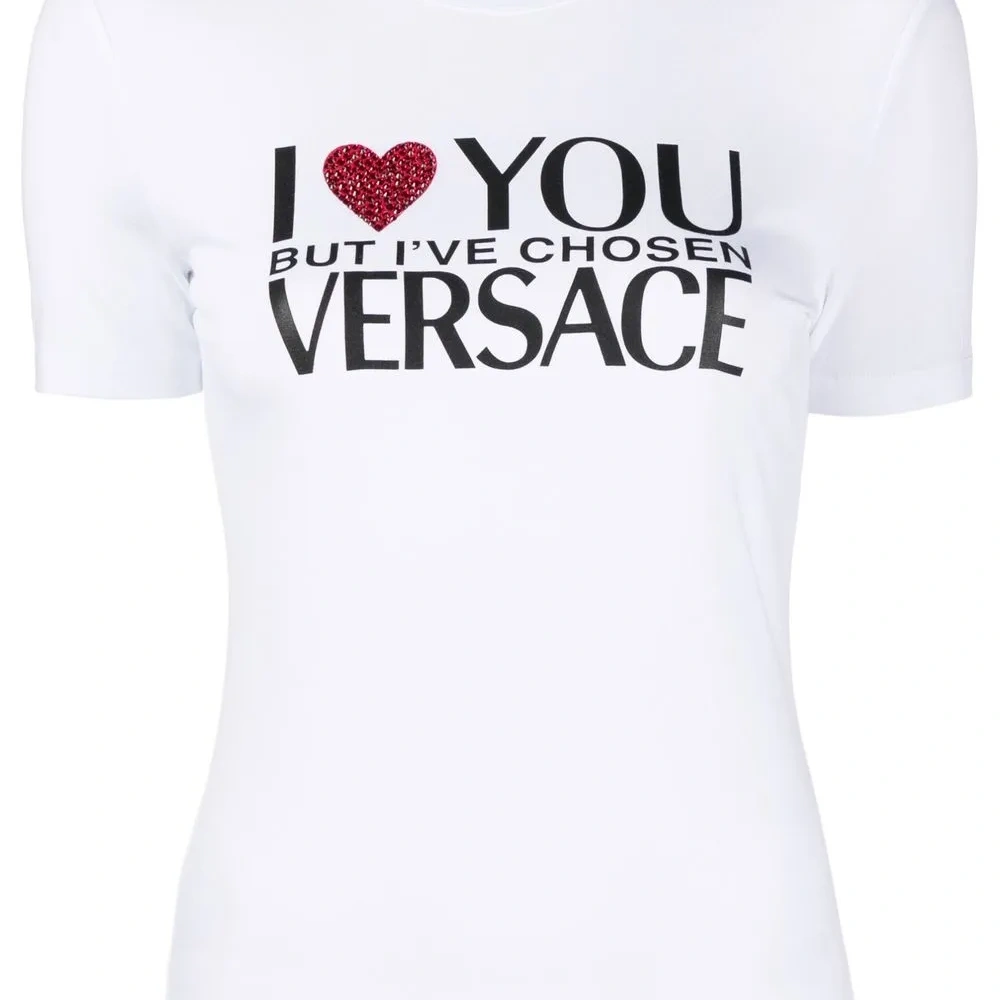 Футболка с кристаллами и надписью Футболка с кристаллами и надписью