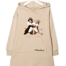 Платье с капюшоном и логотипом