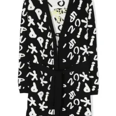 Кардиган вязки интарсия с поясом