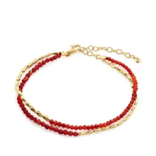 Позолоченный браслет с бусинами Позолоченный браслет с бусинами