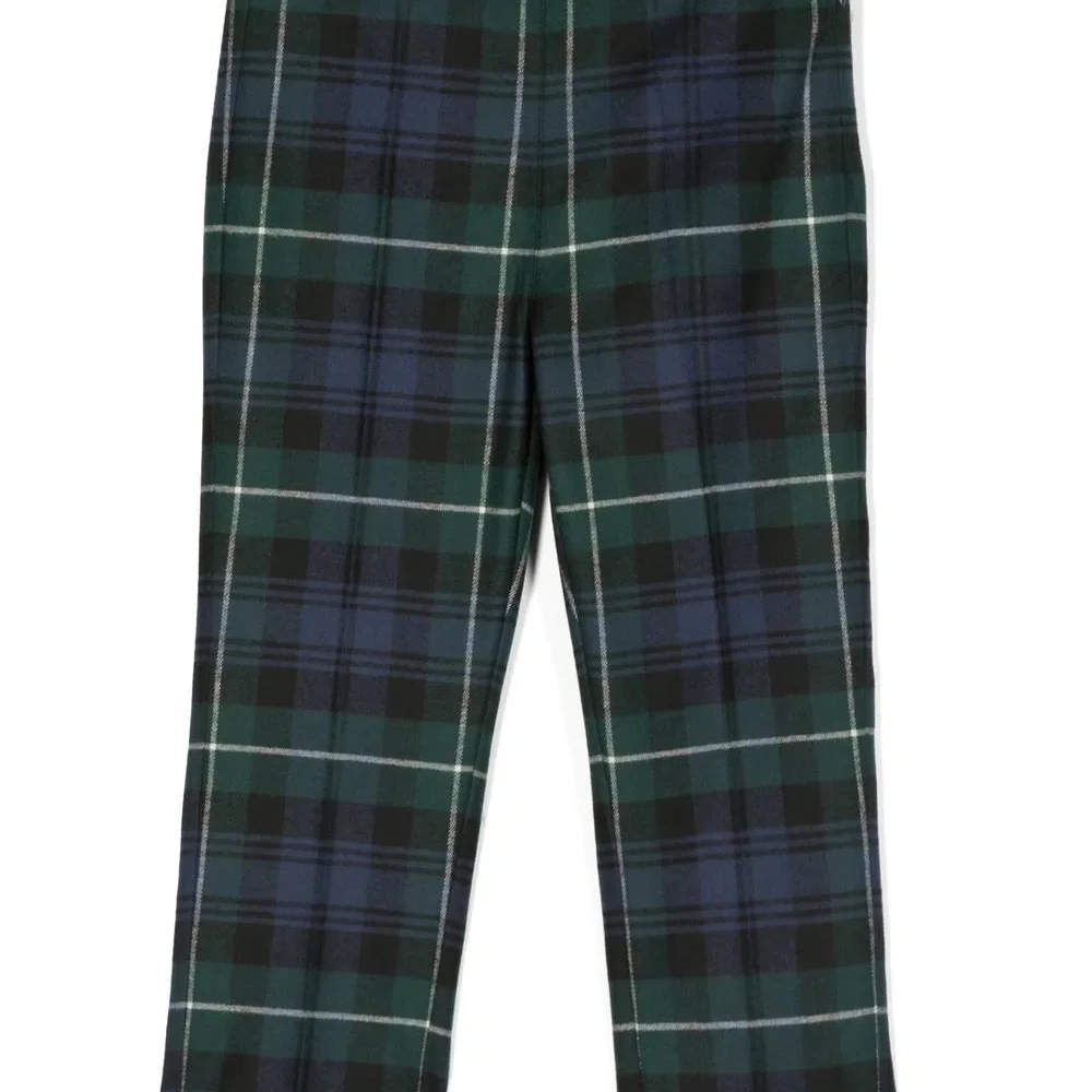 Прямые брюки в клетку тартан