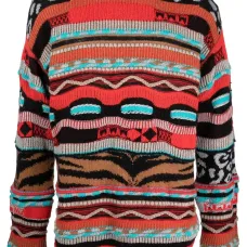 жаккардовый джемпер с контрастным узором