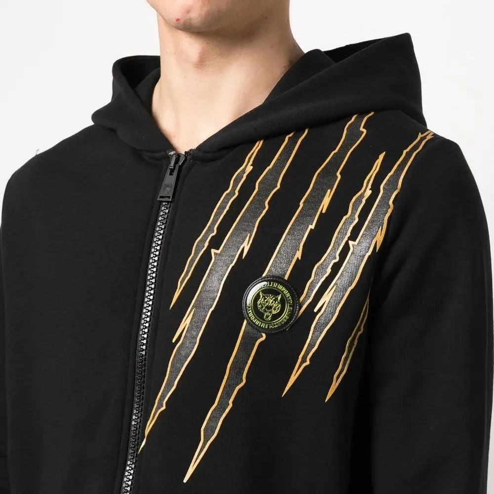 Худи на молнии с принтом