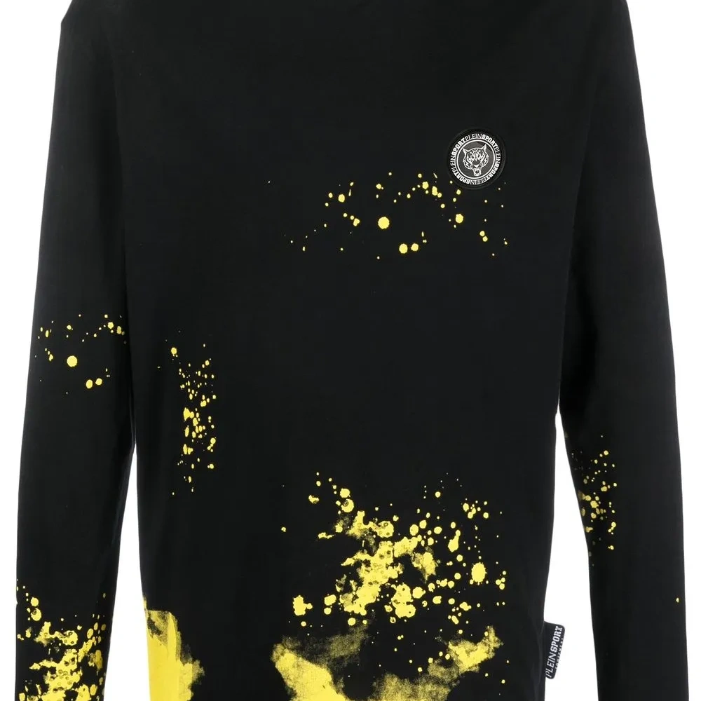 Футболка с длинными рукавами и эффектом разбрызганной краски