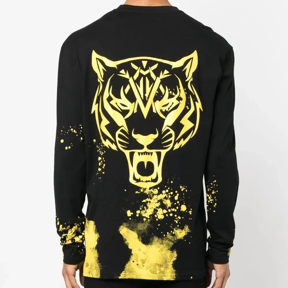 Футболка с длинными рукавами и эффектом разбрызганной краски