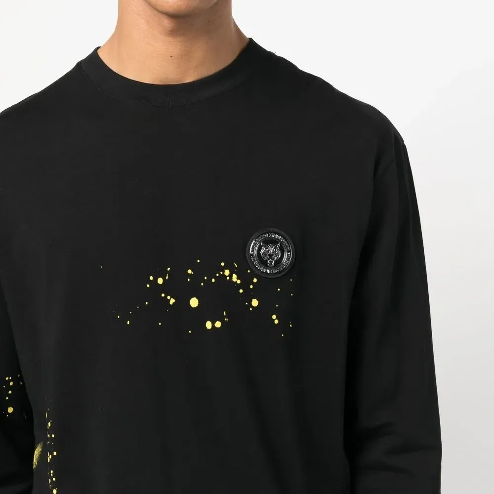 Футболка с длинными рукавами и эффектом разбрызганной краски