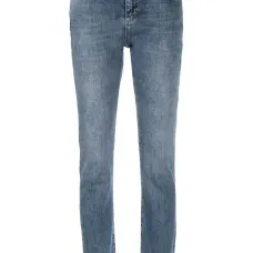 Прямые джинсы с завышенной талией