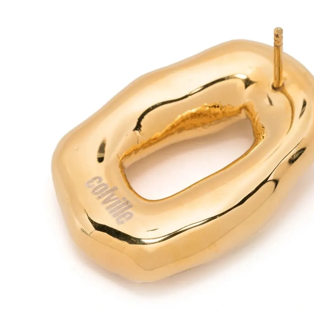 Серьги-гвоздики с логотипом