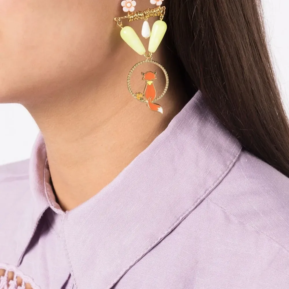 Декорированные серьги-подвески