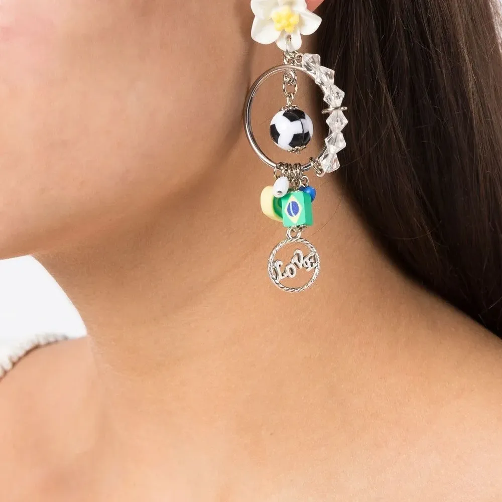 Декорированные серьги-подвески