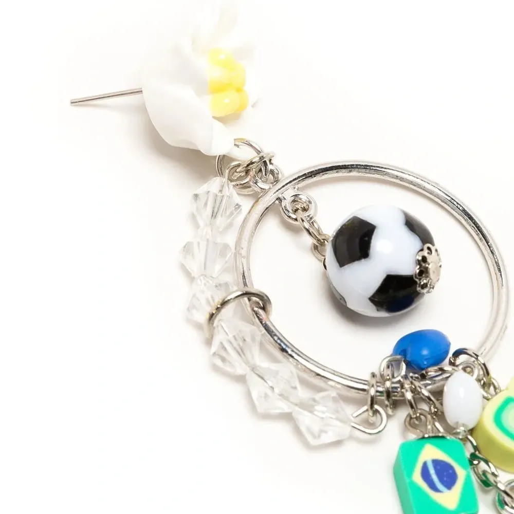 Декорированные серьги-подвески