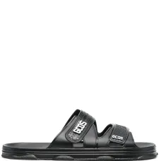 Шлепанцы с открытым носком и логотипом