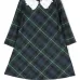 Платье в клетку тартан с объемным воротником