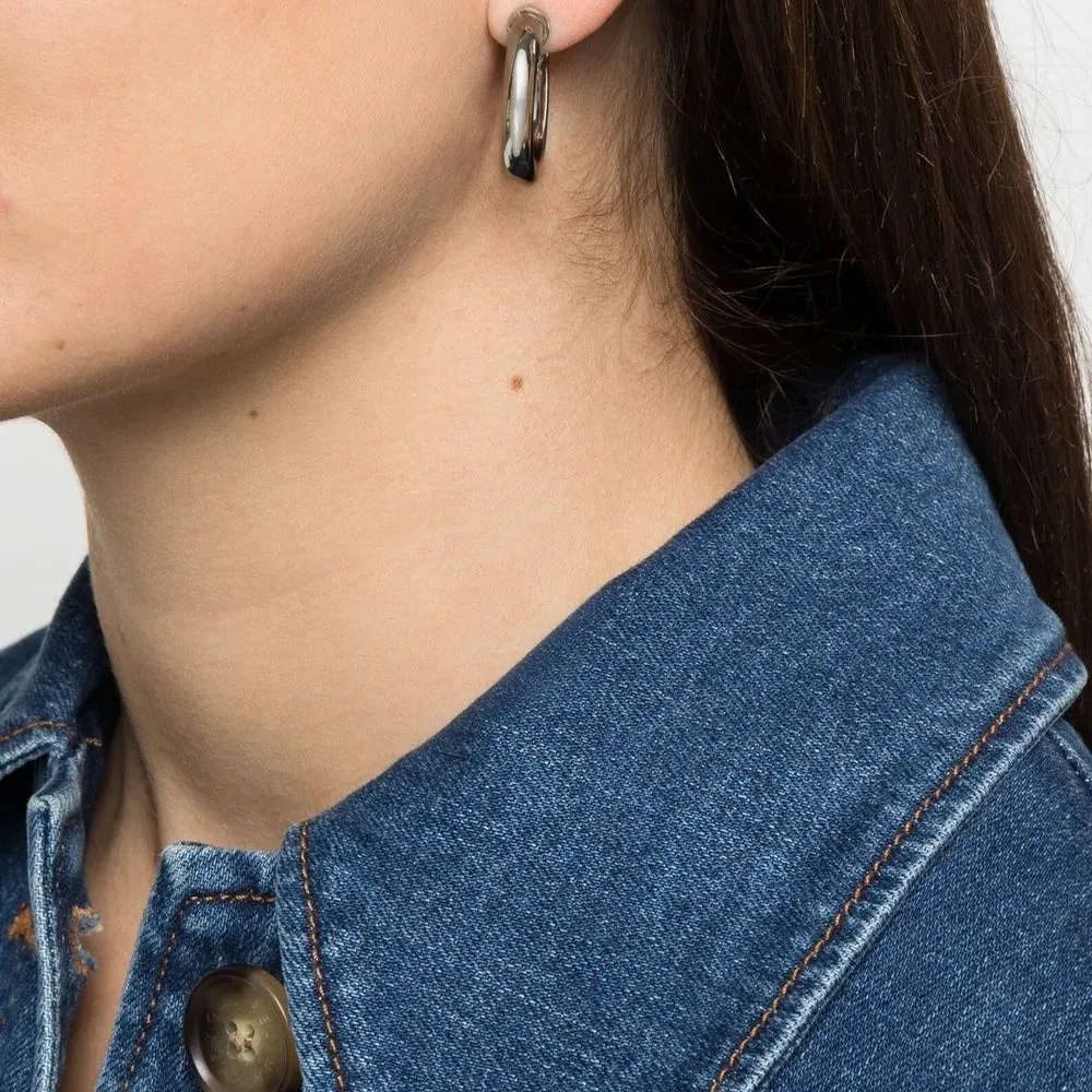 Серьги-кольца среднего размера