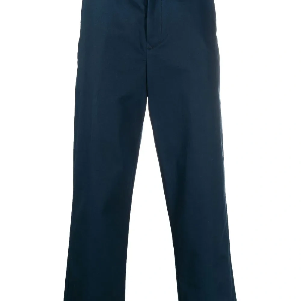 Прямые брюки с нашивкой-логотипом