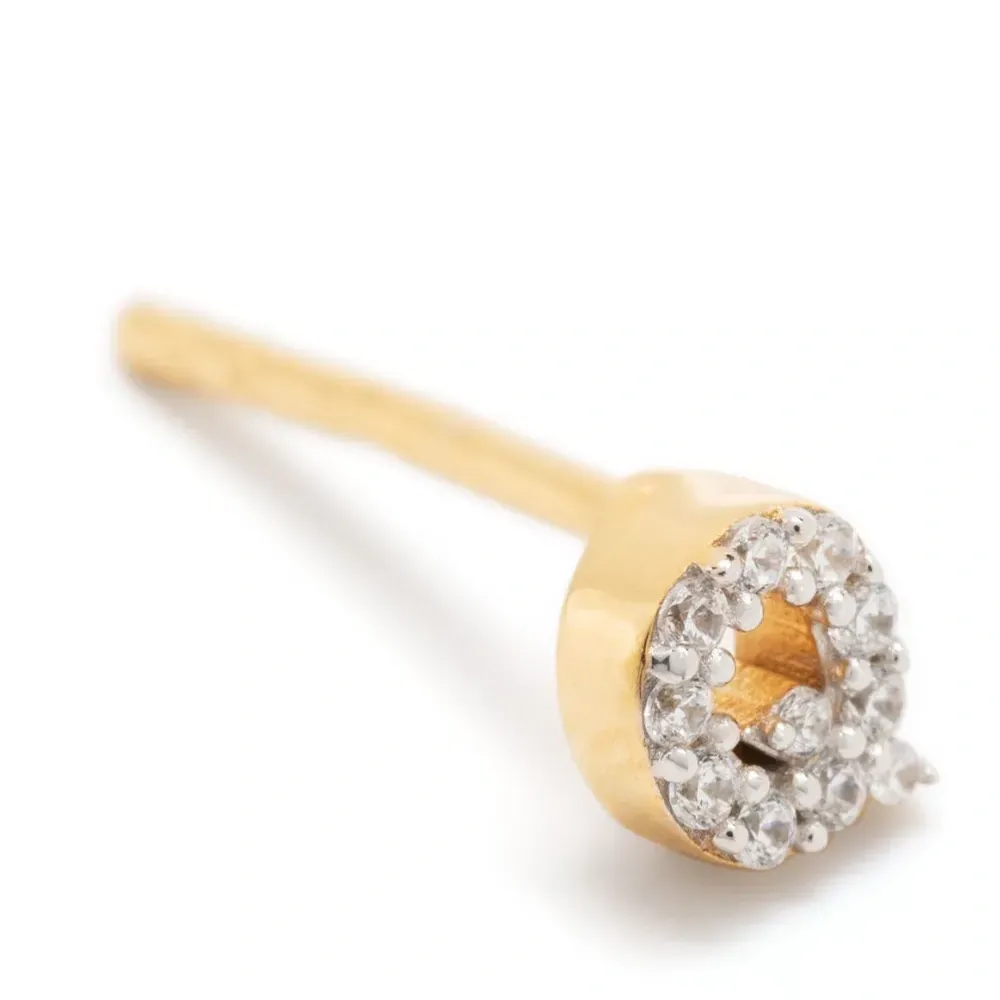 серьга-гвоздик Initial