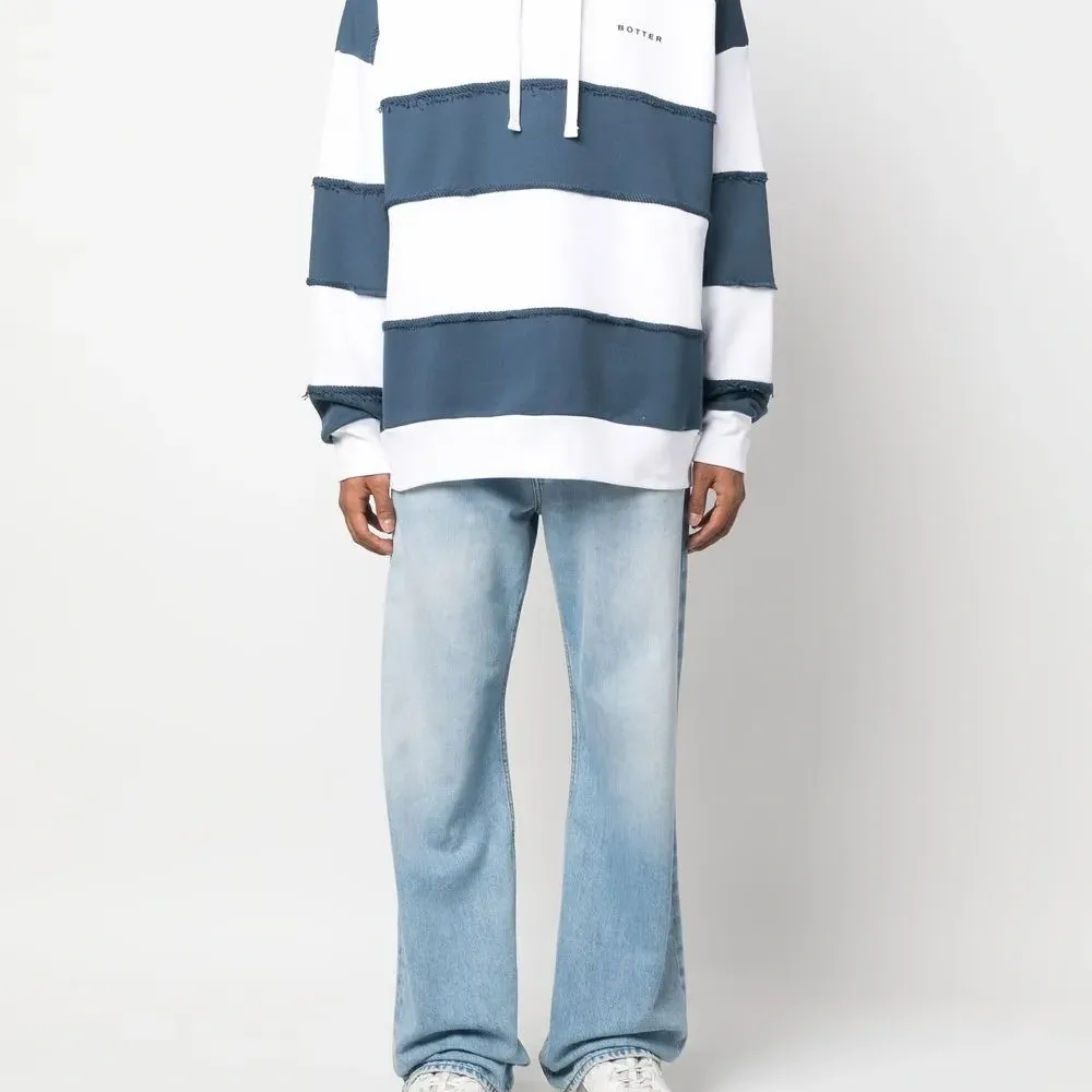 Худи в полоску с логотипом