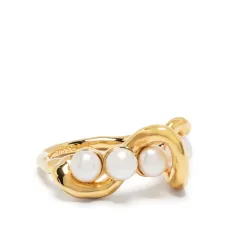 Витое кольцо Molten с жемчугом Витое кольцо Molten с жемчугом