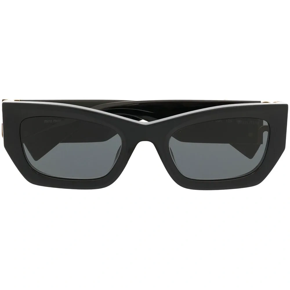 Солнцезащитные очки в прямоугольной оправе с логотипом Солнцезащитные очки в прямоугольной оправе с логотипом