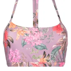 Топ-бралетт с вырезом халтер и цветочным принтом Топ-бралетт с вырезом халтер и цветочным принтом