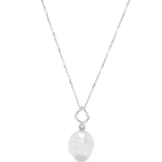 Колье Twister с родиевым покрытием